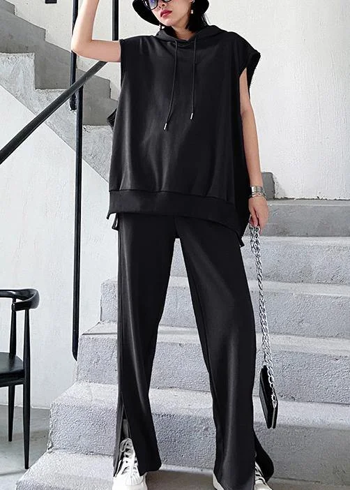 Midnight Sale off-shoulder dressWomen's suit show thin sports leisure black two piece set Midnight Sale off-shoulder dressWomen's suit show thin sports leisure black two piece set