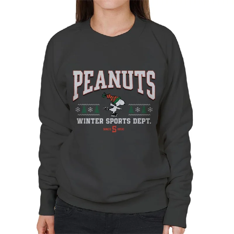 Flash Sale performance hoodie for gymPeanuts Winter Sports Dept Christmas Women's Sweatshirt