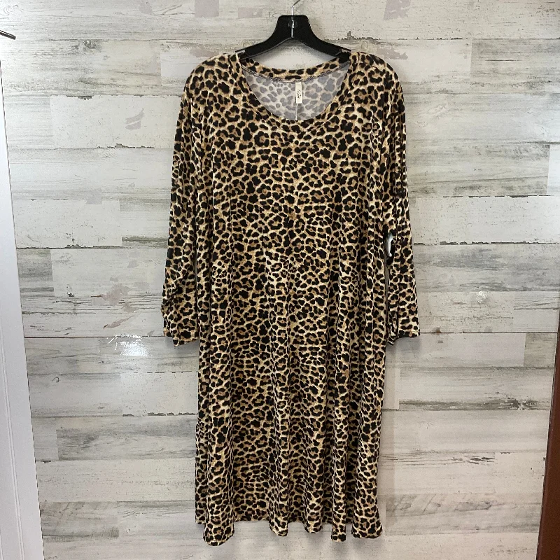 romantic dressDress Casual Short By Celeste In Animal Print Size: 3x