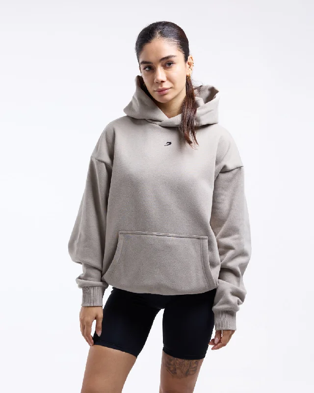Can't Be Beat Strike Oversized Hoodie - Stone
