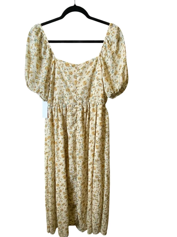 Crazy Deals flowy evening dressDress Casual Midi By Simple In Floral Print, Size: L