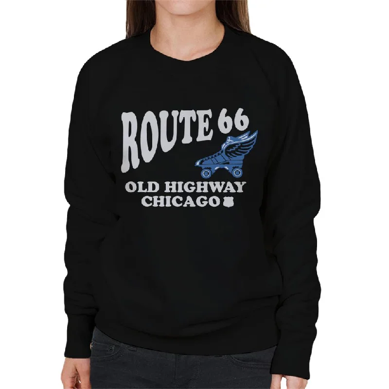 loose fit sports sweatshirtRoute 66 Old Highway Chicago Women's Sweatshirt