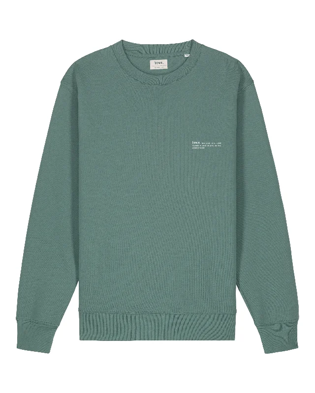 Exclusive Access Womens Organic Midweight Sweatshirt in Eucalyptus Green