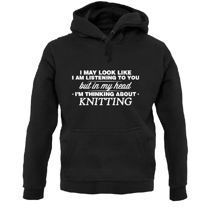 luxe hoodieIn My Head I'm Knitting Unisex Hoodie