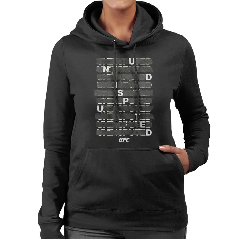 Special Promotion performance hoodie for gymUFC Undisputed Taped White Text Women's Hooded Sweatshirt