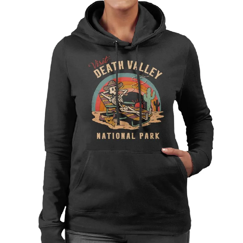 oversized hoodie with drawstringsUS National Parks Visit Death Valley Women's Hooded Sweatshirt