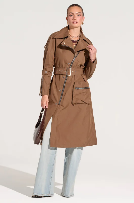 Members Only trendy jacketMANHATTAN ASYMMETRICAL TRENCH