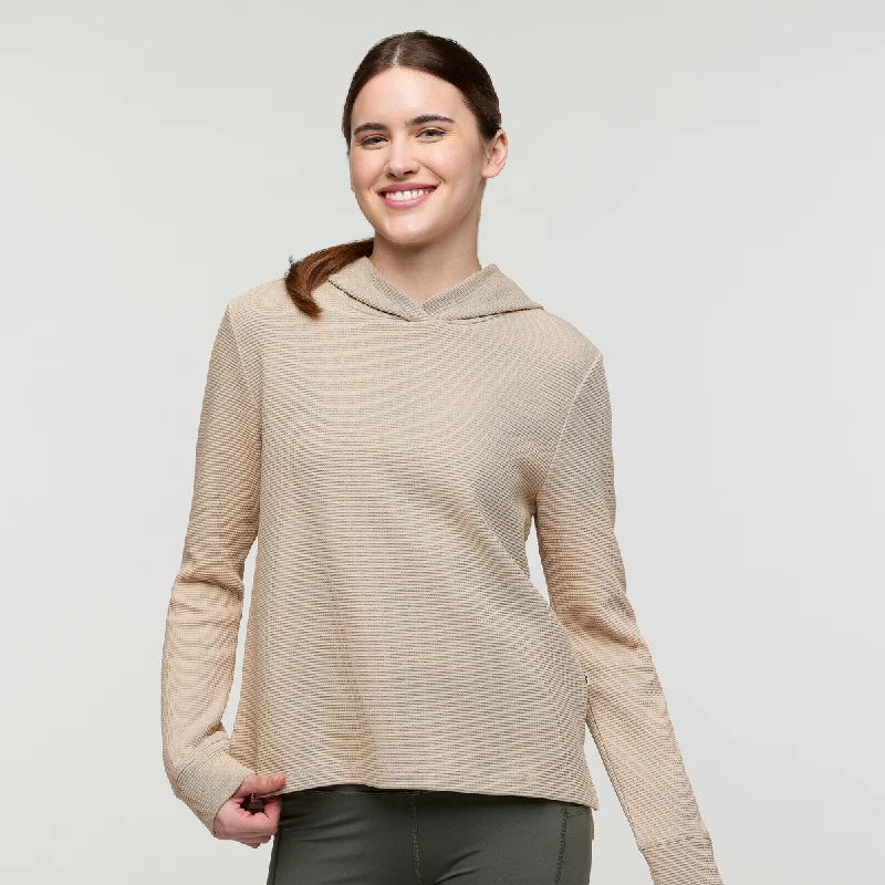 Incredible Offers Atajo Long-Sleeve Waffle Hoodie - Women's