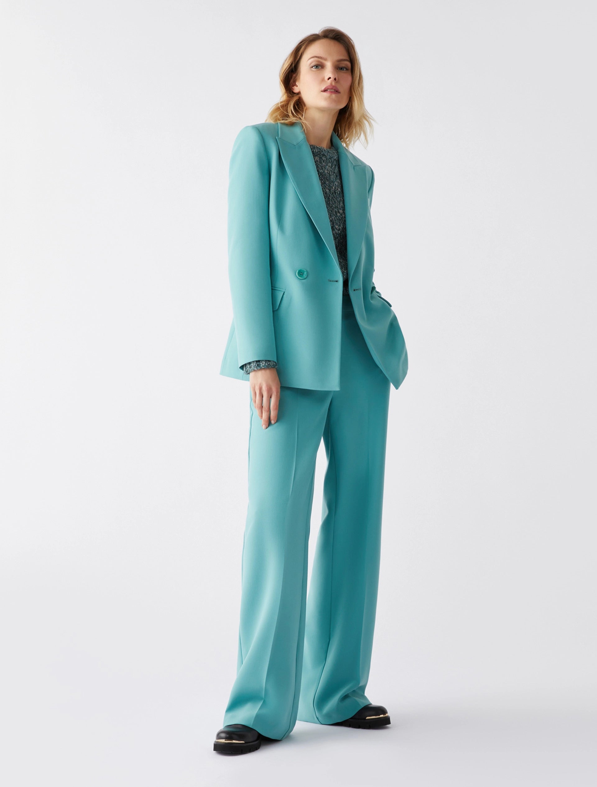 comfy maxi dressPENNYBLACK Mint Green Flared Miramare Trousers