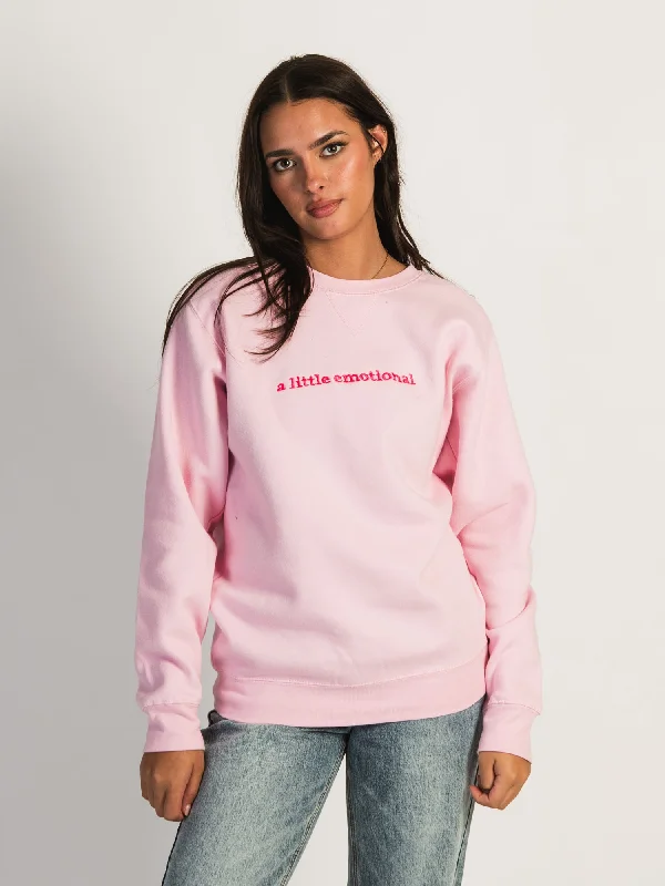 Discount Deals VERBAGE A LITTLE EMOTIONAL CREWNECK