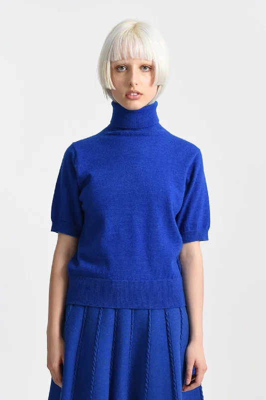 ruffle dressMolly Bracken Electric Blue Knitted Sweater