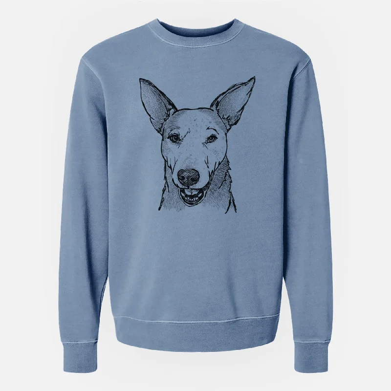 Today’s Special minimalistic workout hoodieDoodled Giselle the Australian Cattle Dog Mix - Unisex Pigment Dyed Crew Sweatshirt