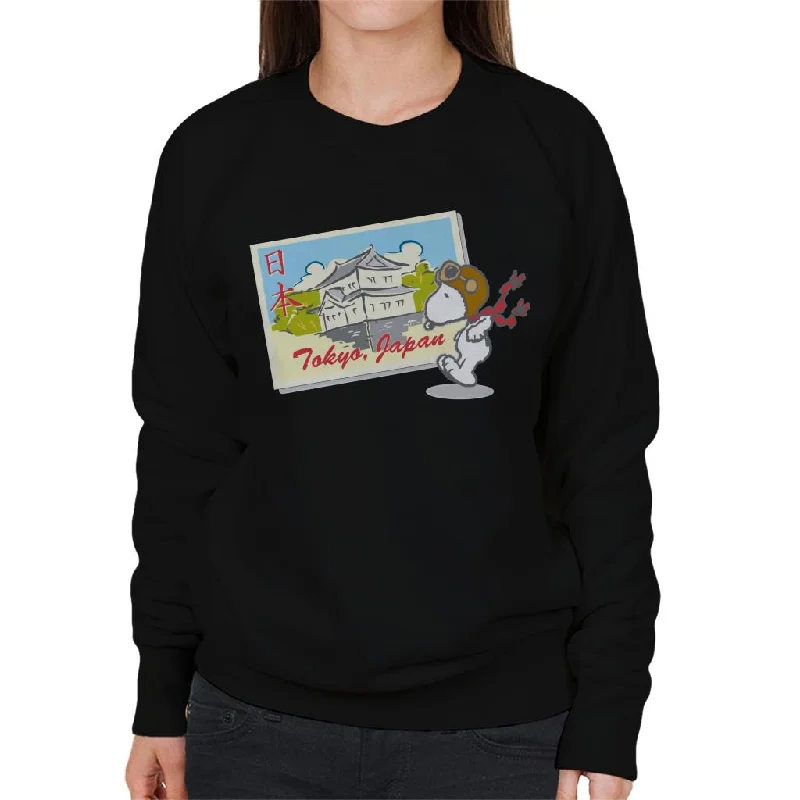 Weekend Deal zip-up gym hoodiePeanuts Snoopy In Tokyo Japan Women's Sweatshirt