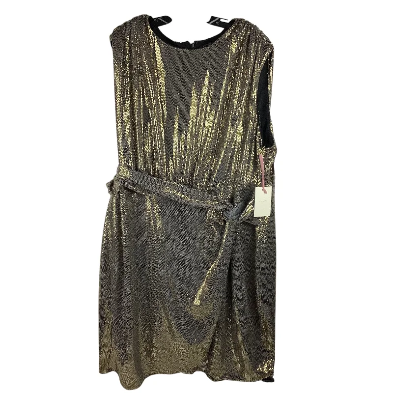 One-DAY Sale ruched dressDress Party Short By Alex Marie In Gold, Size: 24