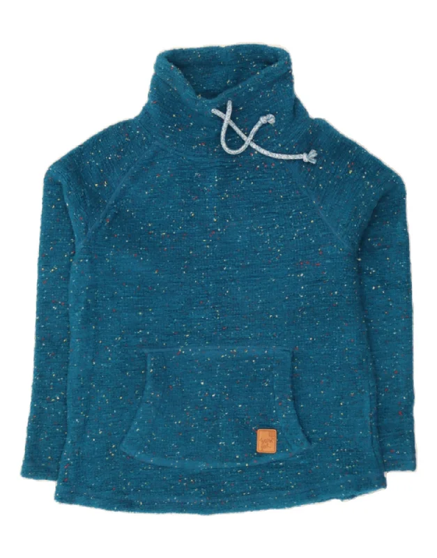 Quick Sale WEIRD FISH Womens Roll Neck Sweatshirt Jumper UK 14 Large  Blue Flecked