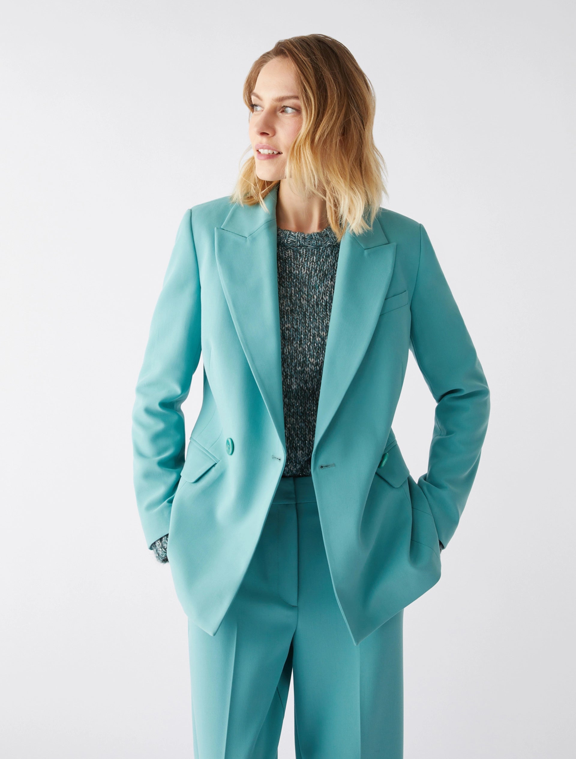 tiered dressPENNYBLACK Mint Green Double Breasted Fascina Blazer