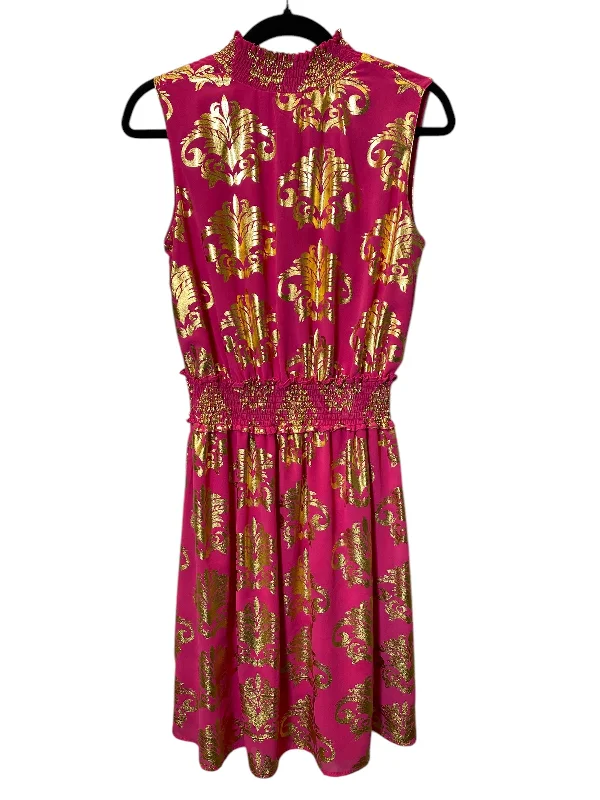 party dressDress Party Midi By Cmc In Gold & Pink, Size: S