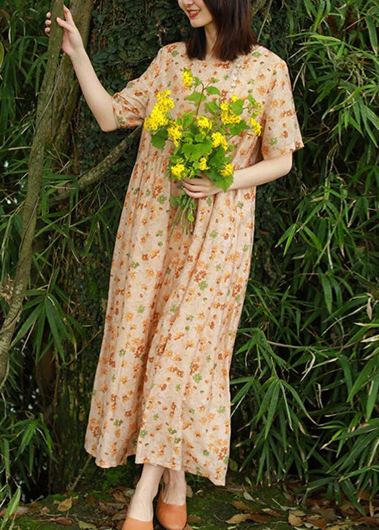 Time-Limited Offer knit dressCute O-Neck Cinched Button Print Long Dresses Short Sleeve Time-Limited Offer knit dressCute O-Neck Cinched Button Print Long Dresses Short Sleeve