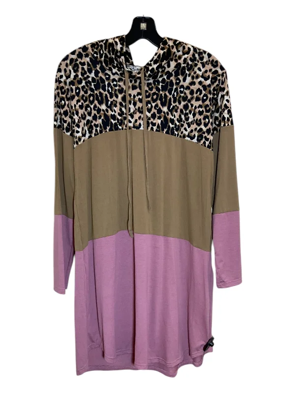 Exclusive Preview draped dressDress Casual Midi By Clothes Mentor In Animal Print, Size: L Exclusive Preview draped dressDress Casual Midi By Clothes Mentor In Animal Print, Size: L