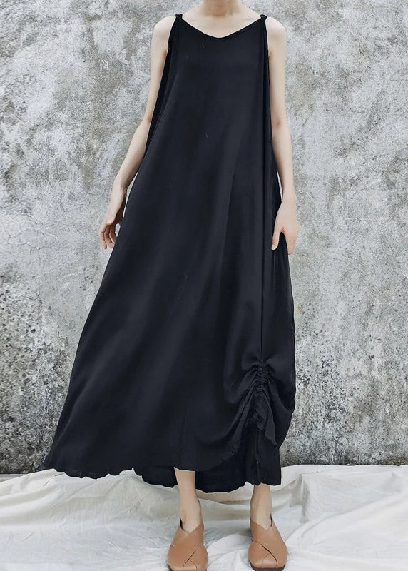 Flash Deals velvet dressUnique Brief Black Drawstring Satin Spaghetti Strap Dress Summer Flash Deals velvet dressUnique Brief Black Drawstring Satin Spaghetti Strap Dress Summer