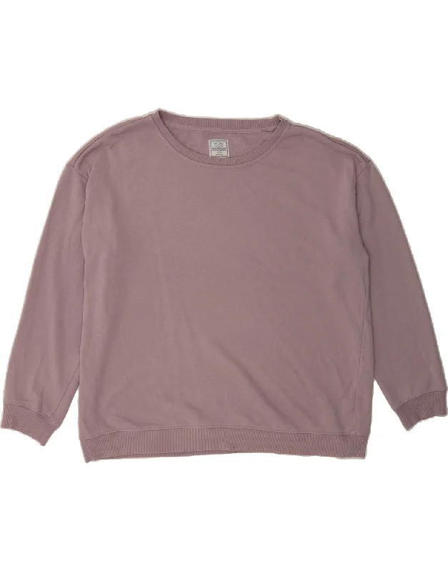 Instant Discount FAT FACE Womens Oversized Sweatshirt Jumper UK 16 Large Pink Cotton