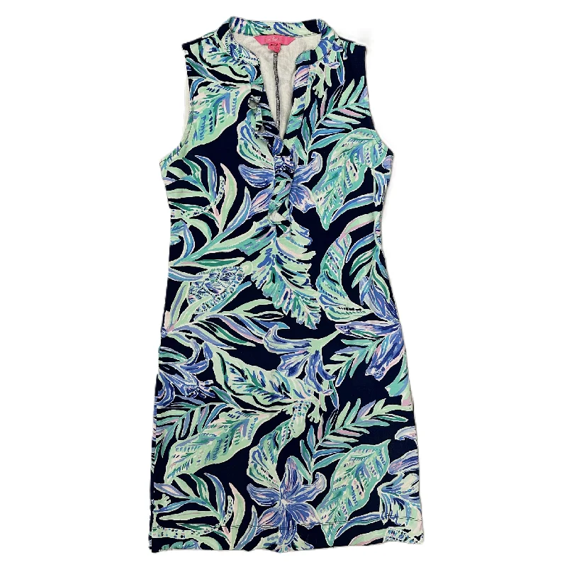 formal dressDress Designer By Lilly Pulitzer In Blue & Green, Size: Xxs