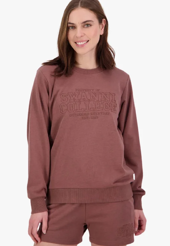 Doorbuster Deal Swanndri Womens Scholar Embroidered Crewneck Sweatshirt