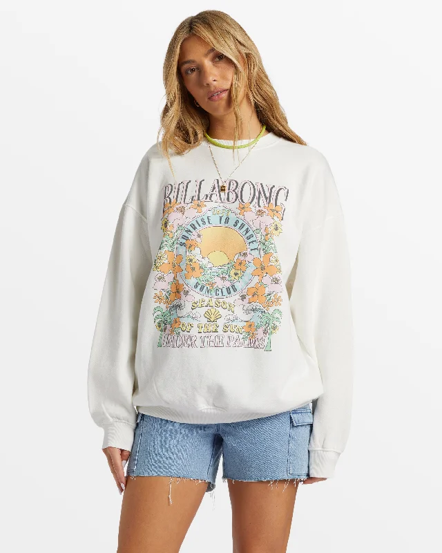 Deal of the Week Ride In Oversized Crewneck Sweatshirt - White