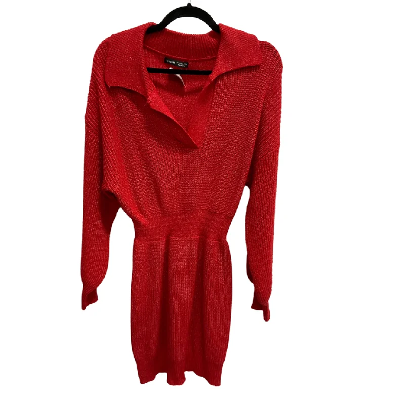 Best Seller form-fitting dressDress Sweater By Shein In Red, Size: L