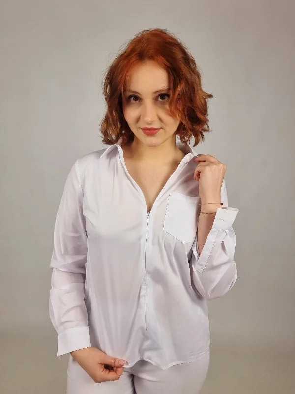 casual evening dressMd'M Elegant White Shirt