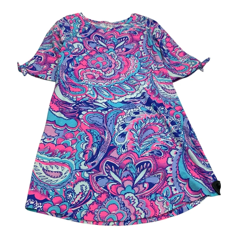 elegant shift dressDress Designer By Lilly Pulitzer In Blue & Pink, Size: M