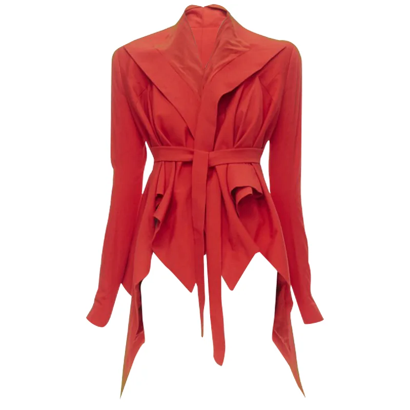Today’s Deal Garteh Pugh shoulder padded draped hem belted jacket