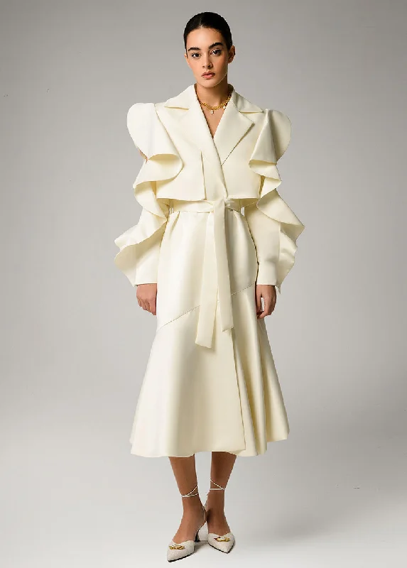 Deal of the Day warm trench coatIVORY TRENCH