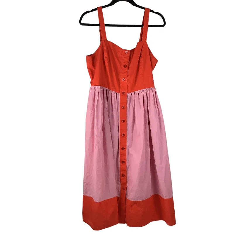 lace-up dressDress Designer By Kate Spade In Pink & Red, Size: 16