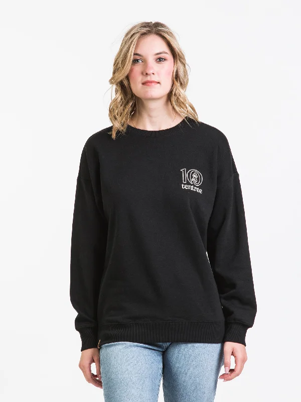 Stock Clearance TENTREE EMBROIDERED LOGO OUTLINE OVERSIZED CREWNECK SWEATER - CLEARANCE