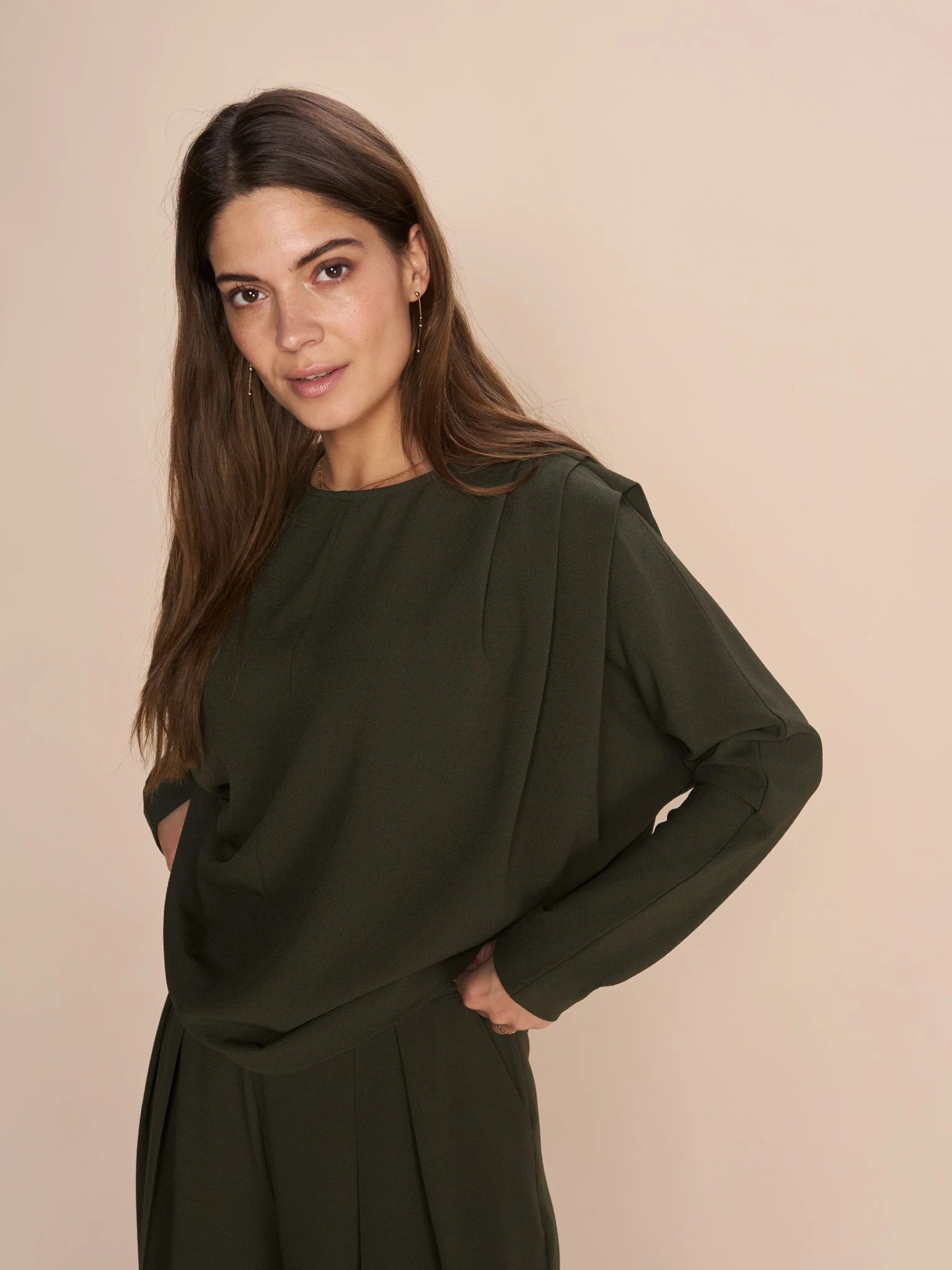 relaxed fit dressMos Mosh Forest Night Call Moss Blouse