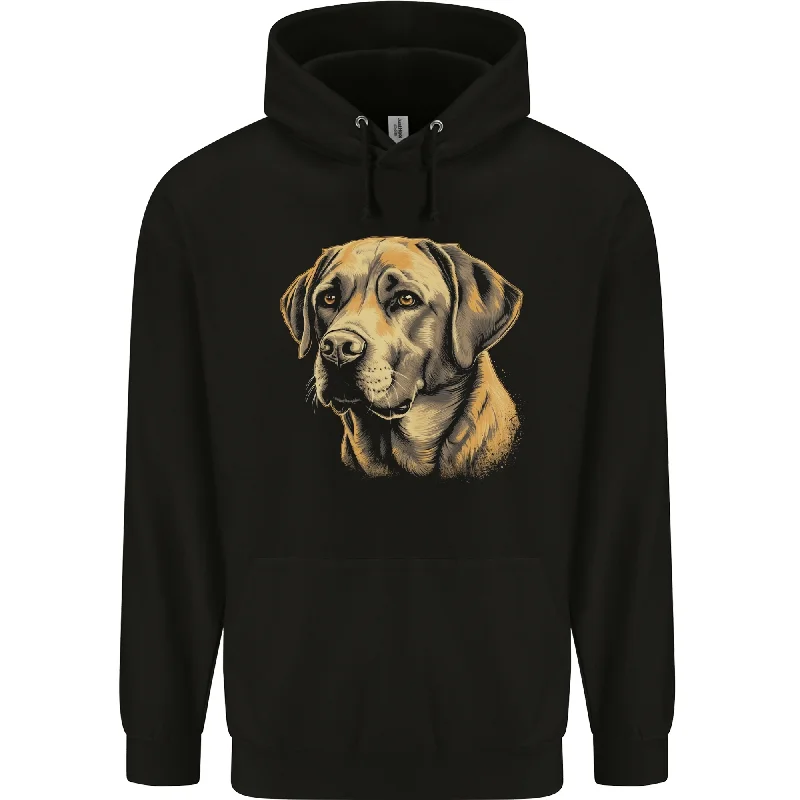 cozy hooded sweatshirtA Cute Labrador Dog Mens 80% Cotton Hoodie