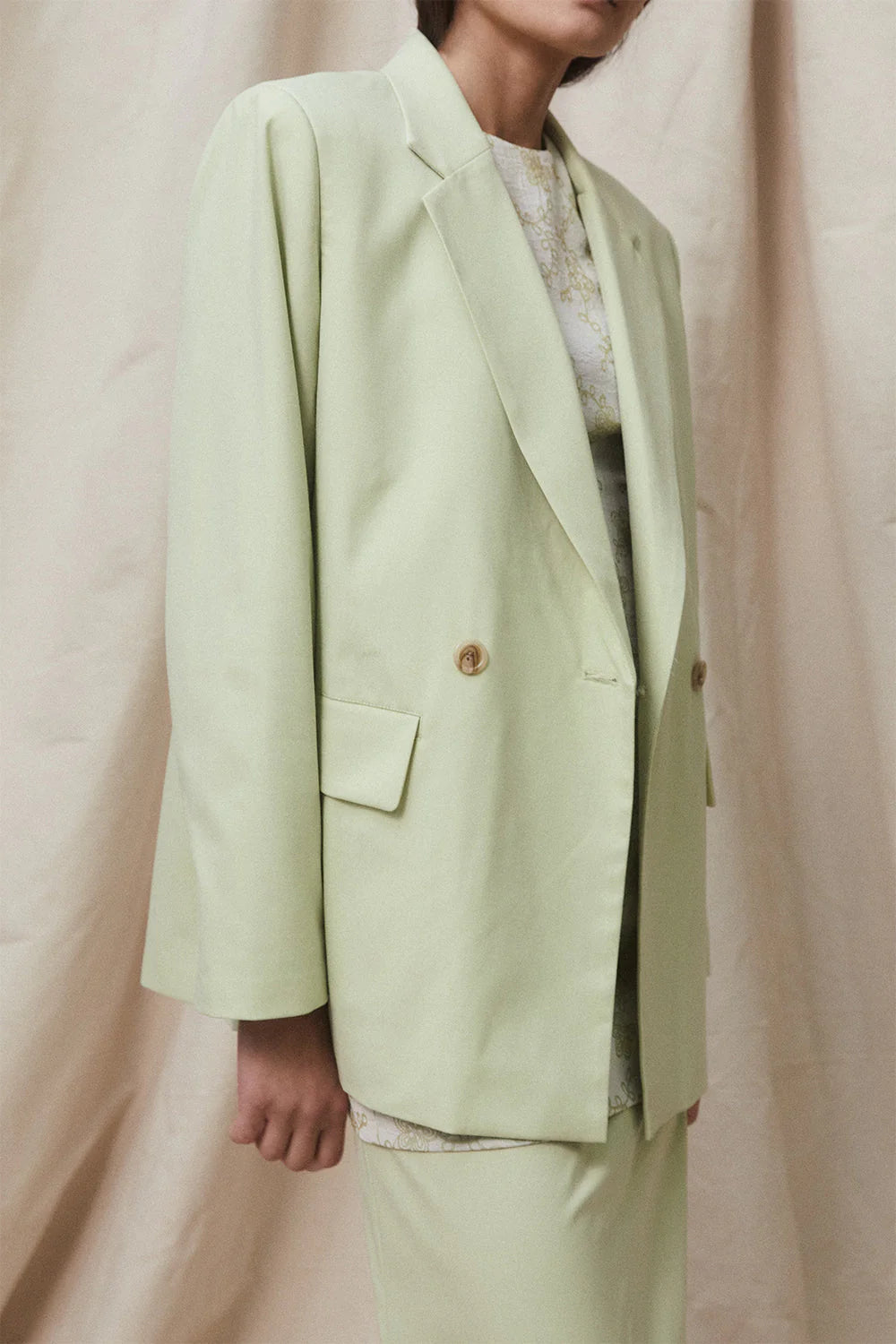 Special Discount cozy coatFRANCESCA BLAZER - SAGE