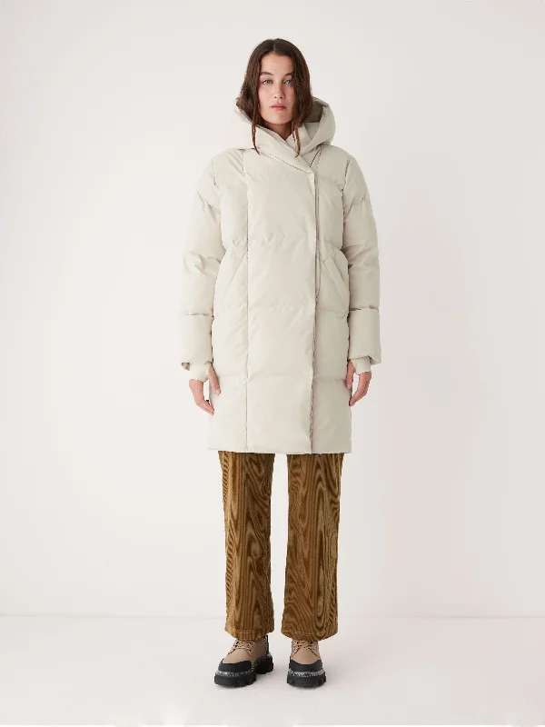 insulated winter jacketThe Hygge Puffer Coat in Silver Lining