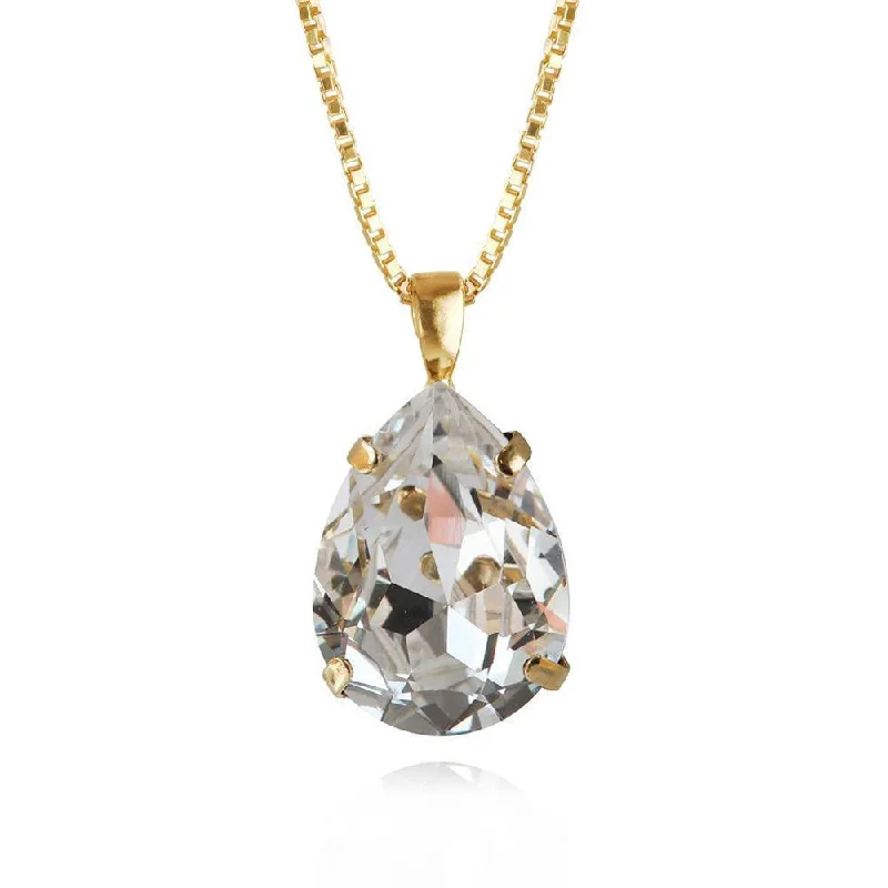 stylish party dressCaroline Svedbom Classic Gold Drop Necklace - Crystal