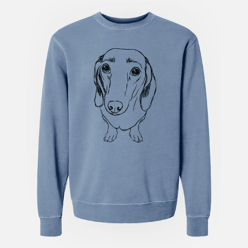 chic active hoodieBare Annabelle the Dachshund - Unisex Pigment Dyed Crew Sweatshirt