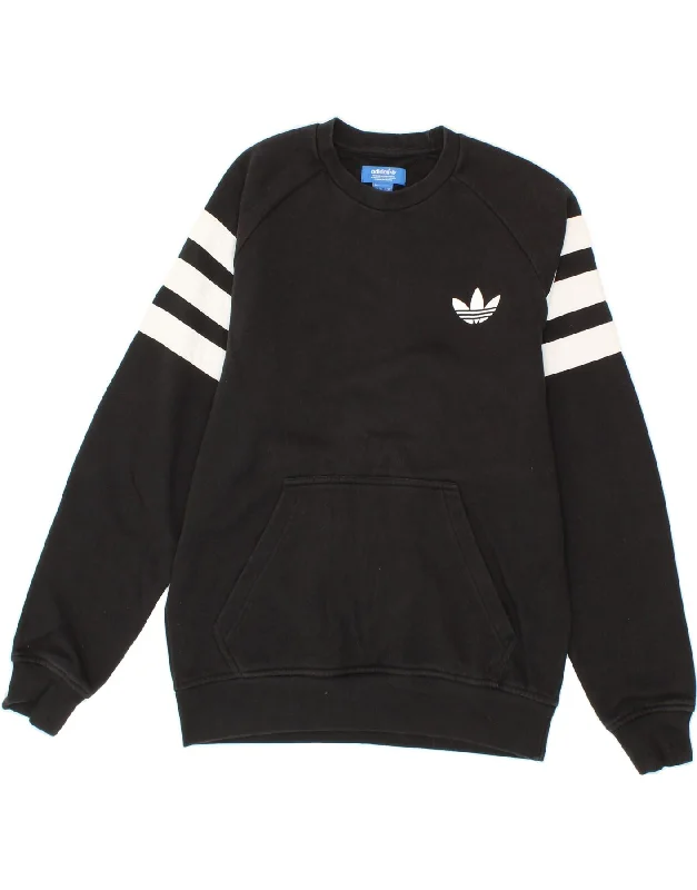 Clearance Sale ADIDAS Mens Sweatshirt Jumper Medium Black Cotton