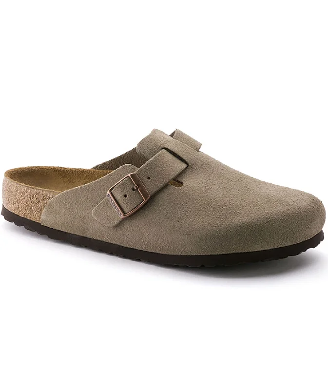 Midnight Sale Birkenstock Boston Suede Taupe - Narrow Fit
