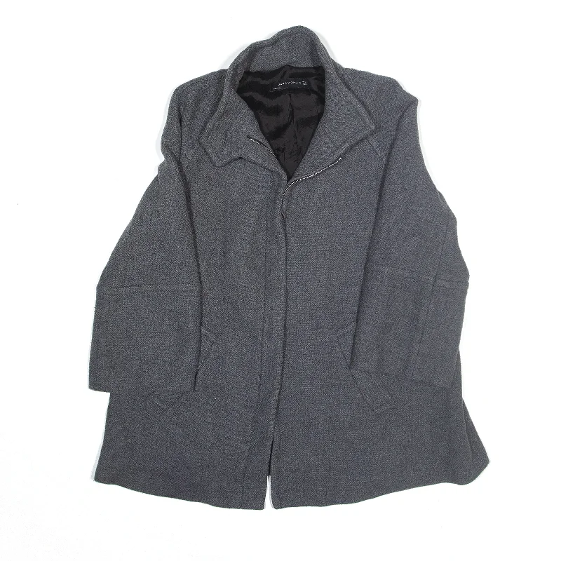 Deal Zone sleek and warm coatZARA Duffle Jacket Grey Womens M
