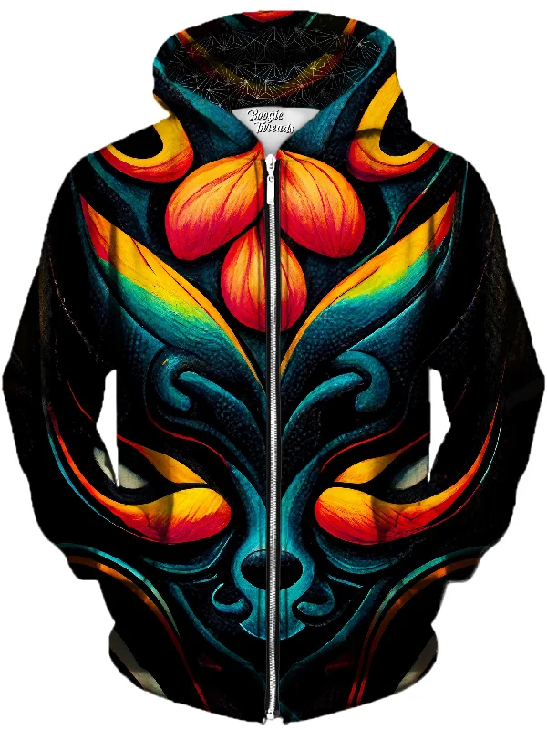 cool graphic hoodieElectric Deceit Unisex Zip-Up Hoodie