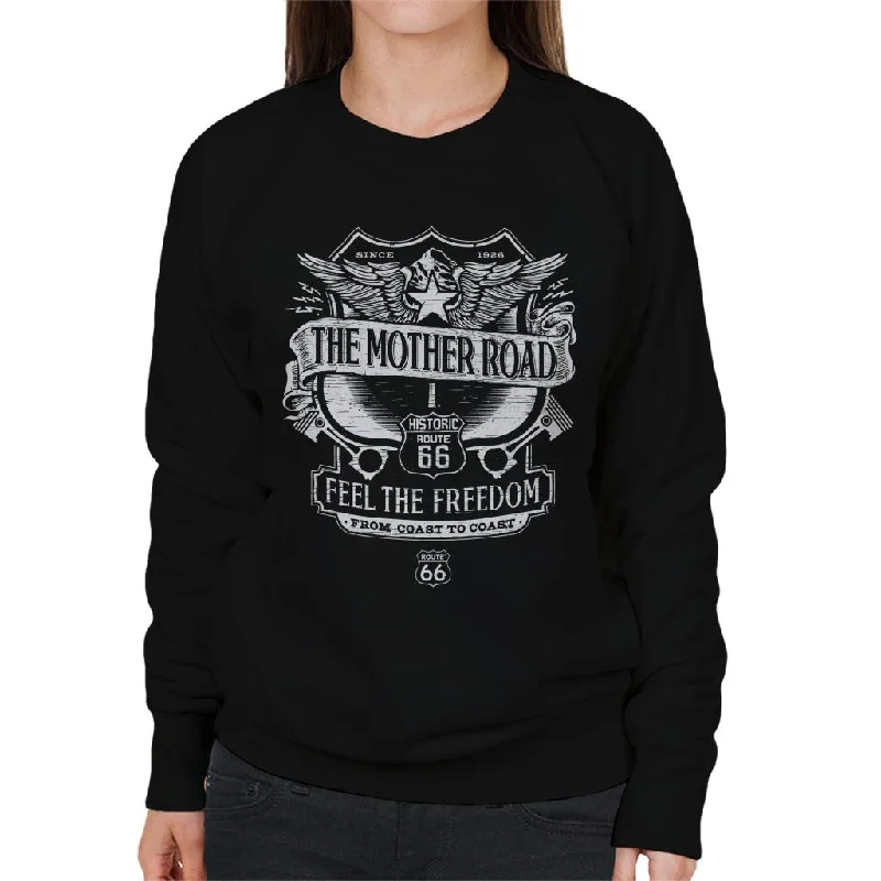 cool workout sweatshirtRoute 66 Mother Road Crest Women's Sweatshirt