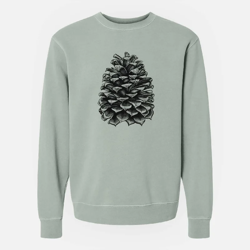 Friends and Family Sale sleek workout sweatshirtPinus Jeffreyi - Jeffrey Pine Cone - Unisex Pigment Dyed Crew Sweatshirt