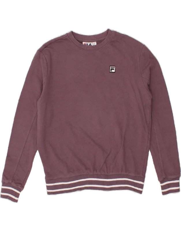Deep Discounts FILA Mens Sweatshirt Jumper Medium Purple Cotton