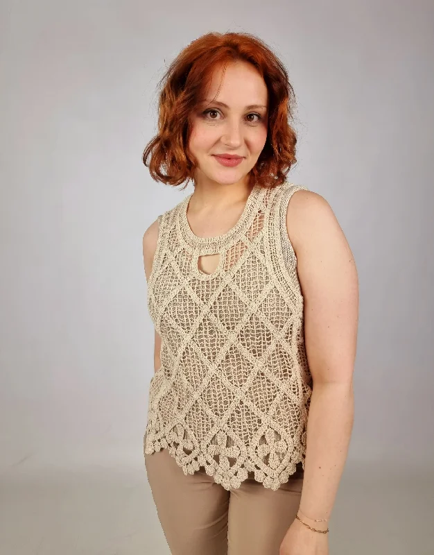 romantic dressMolly Bracken Knitted Crochet Top