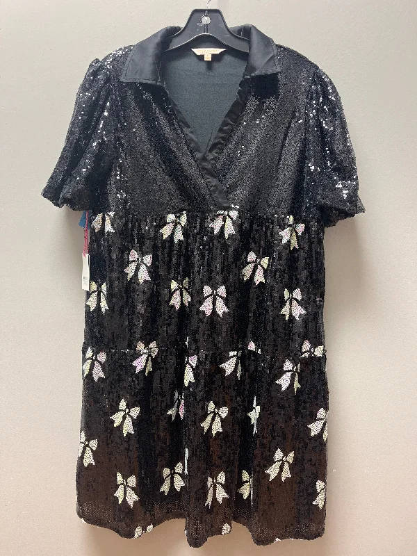 Instant Discount A-line dressDress Casual Short By Simply Southern In Black & Silver, Size: L
